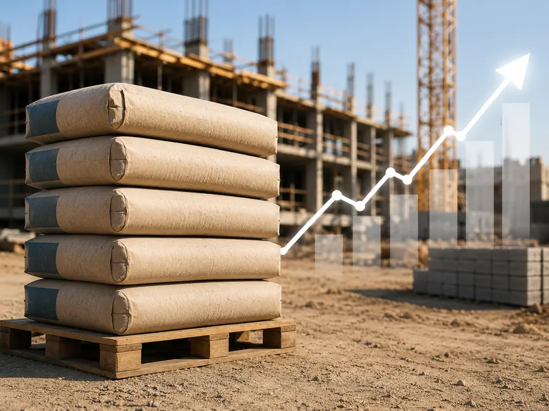 Imagem ilustrativa de saco de cimento para construção